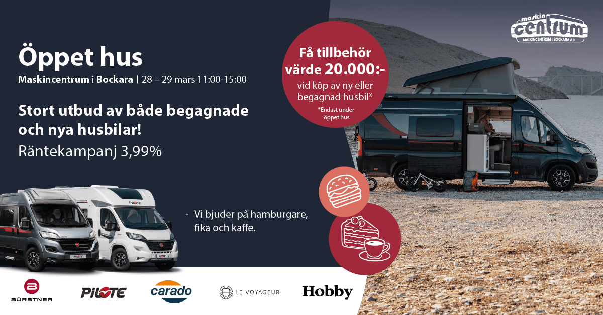 Öppet hus Maskincentrum husbilar Bockara