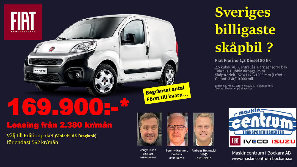 Sveriges billigast skåpbil? Fiat fiorino 1,3